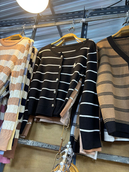 Stripes Button Down Cardigans